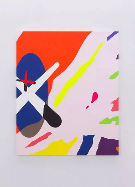《NTY》,布面丙烯,147.3×121.9cm,2017年