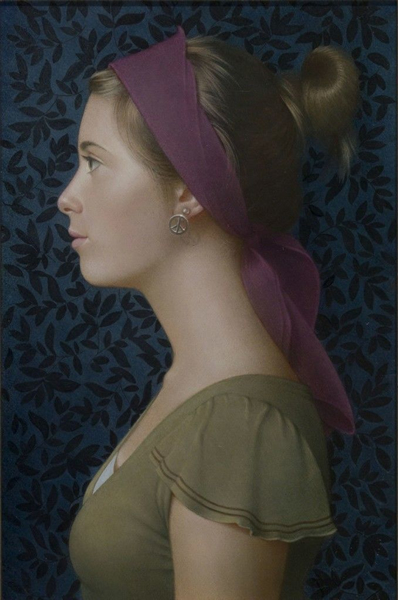 Koo Schadler, Girl in Profile, Purple Headband J. Cacciola Gallery