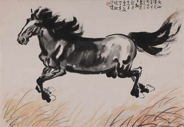 徐悲鸿 《奔马》 纸本水墨设色 51×74cm 1938年