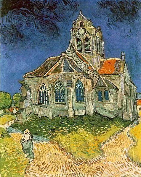 《奥维的教堂》The Church at Auvers，1890