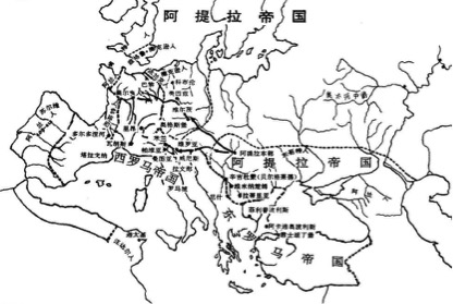 阿提拉帝国疆域图
