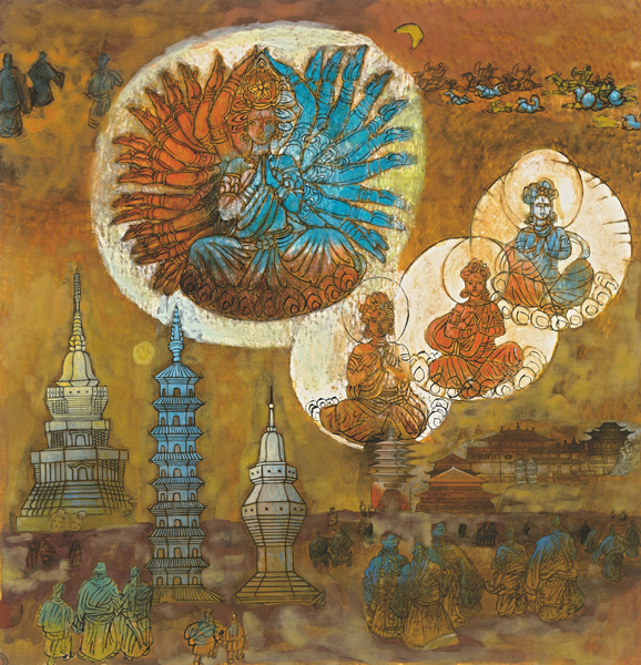 梵音  98×94cm   综合材料  1994年