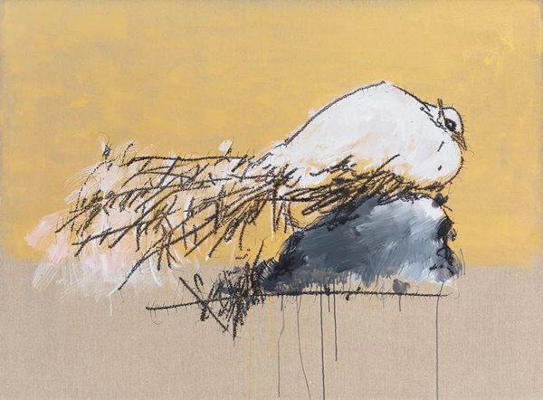 叶永青  画鸟 布面丙烯 150x200cm 2015
