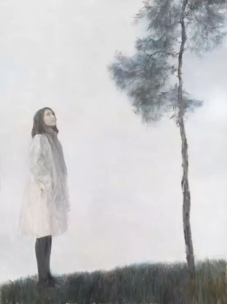 何多苓 看松 布面油画 200x150cm 2016