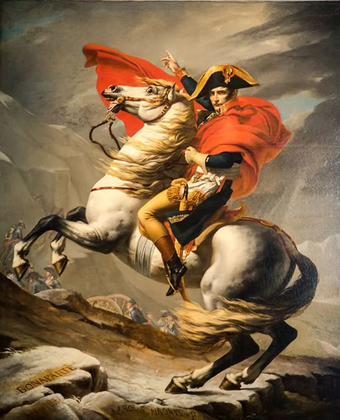 Bonaparte franchissant le Grand-Saint-Bernard，Jacques-Louis David，1800-1801