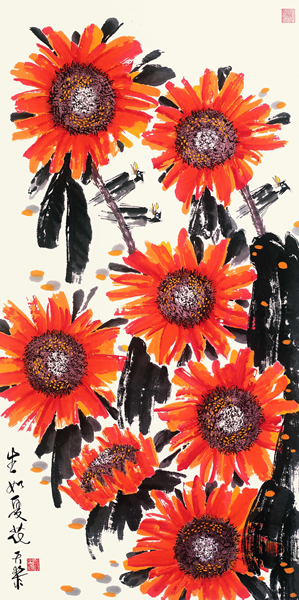 周天黎 《生如夏花》 136cm x 69cm 2015年