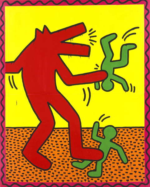 凯斯•哈林《Untitled》，1982 © The Keith Haring Foundation。图/The Albertina Museum提供。