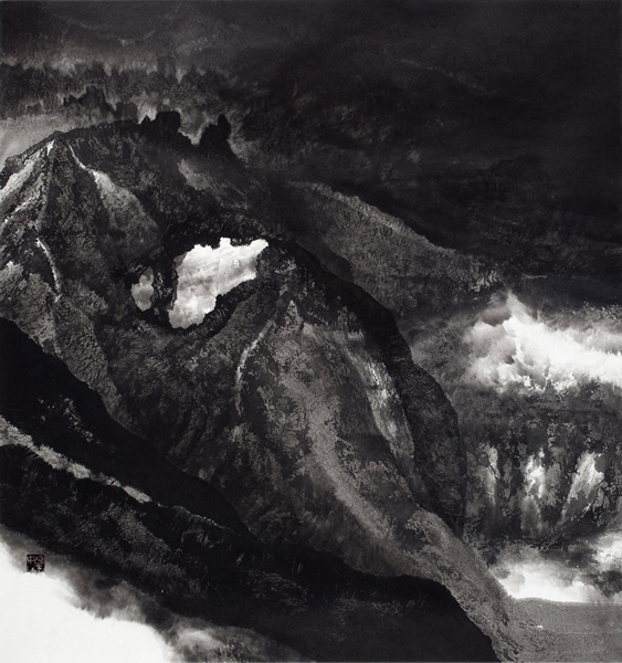 40混元系列之六，90×96cm，纸本水墨，2010