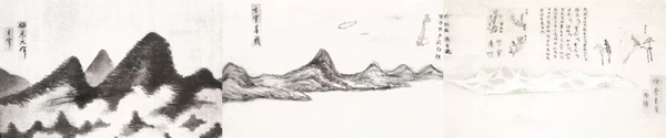 董其昌计划-2(三联画) 布面油彩、喷绘、丙烯·148cm×699cm 