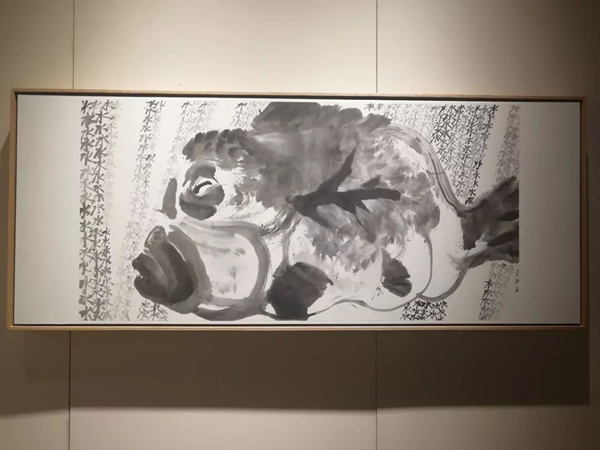 李津 鱼和水 纸本水墨 2017年
