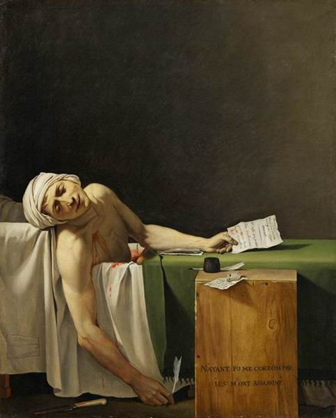 《马拉之死》，Jacques-Louis David，1794年