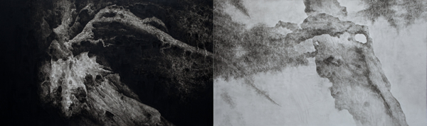 山石系列 9号 2015   布面油画 120cm x 400cm    No.9_2015