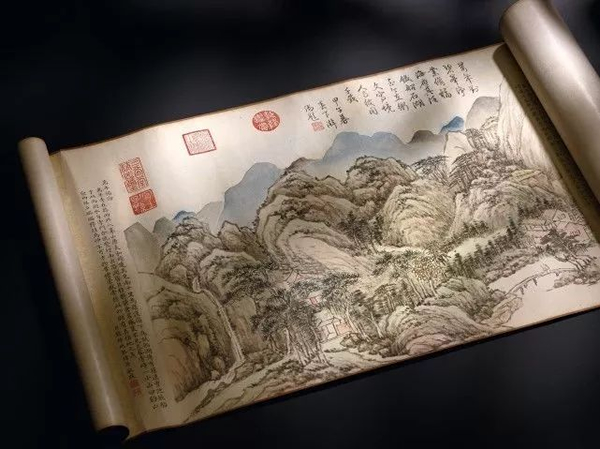 清状元画家钱维城手卷 《台山瑞景》