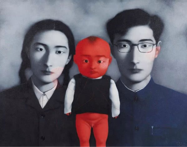 张晓刚《血缘:大家庭 1 号》1996 年 布面 油画 149×189.5 cm