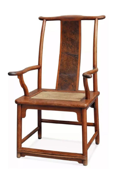 明末清初 黄花梨攒靠背活屉四出头官帽椅 62.5×63×108.5 cm