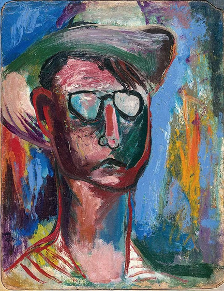 李骆公 《自画像》 1942-1944 年作