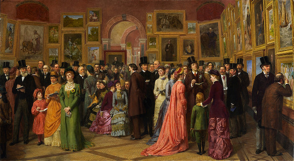 威廉·鲍威尔·弗里斯《皇家学院预展》1881,1883.