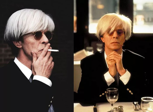  在电影《轻狂岁月》中Bowie出演（沃霍尔）Warhol