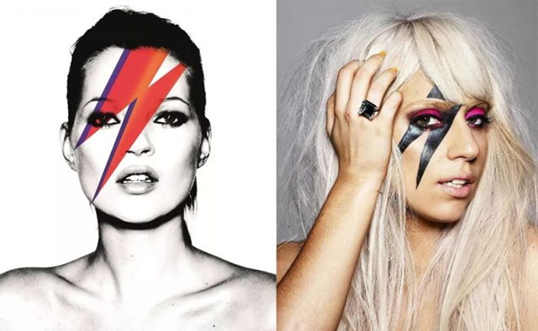 传奇超模Kate Moss与Lady Gaga致敬Bowie