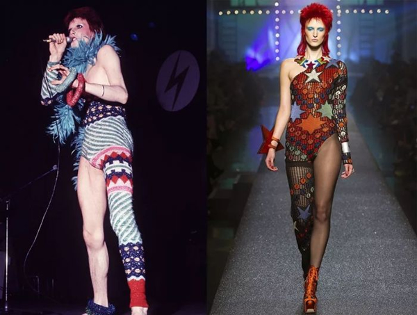 多个Bowie造型在Jean Paul Gaultier SS2013秀场中出现