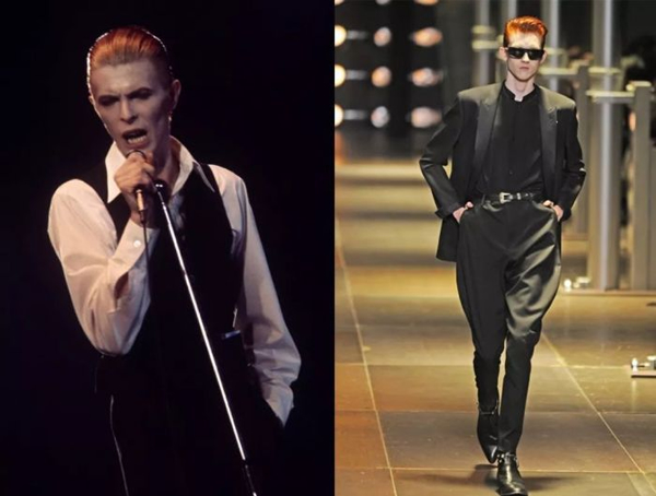 Saint Laurent Paris SS2014以该时期Bowie为灵感