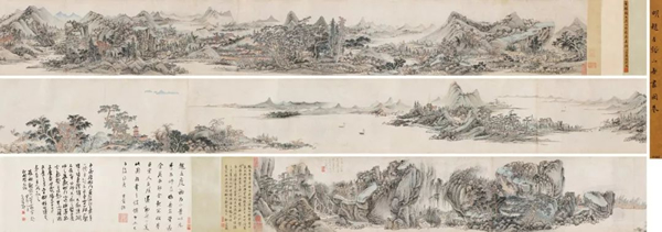 3040 赵左 溪山无尽图卷