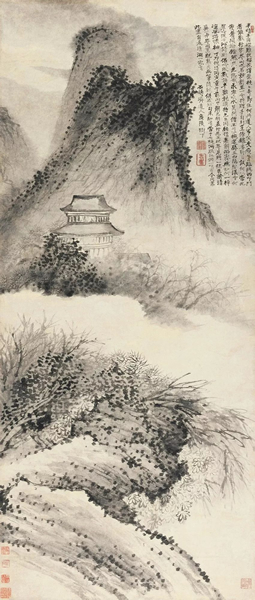 3042 石涛 品茶图