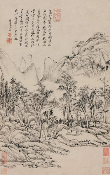 3009 王原祁 万壑松风图
