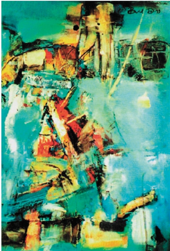 Do.Bold 构成　50×70cm　布面油画 1986年