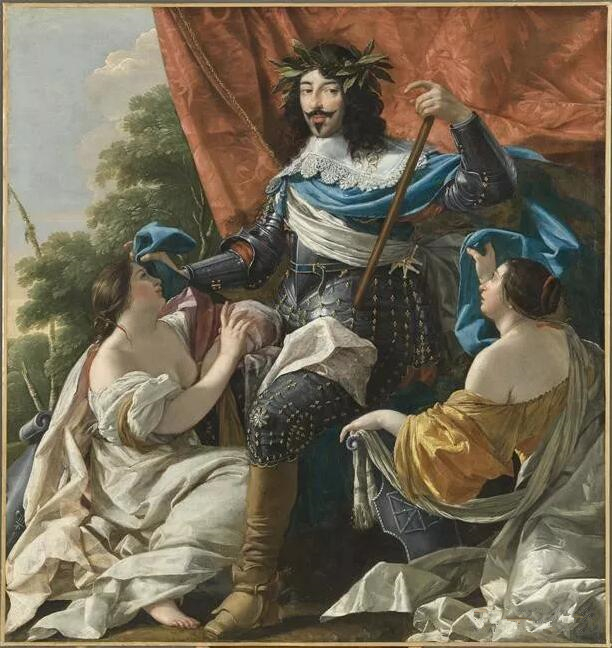 《路易十三站在象征着法国与纳瓦尔的两名女子中间》Louis XIII entre deux figures de femmes symbolisant La France et la Navarre