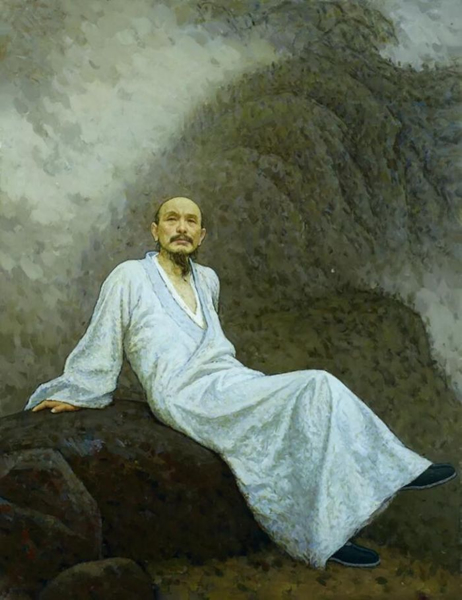 靳尚谊 画僧髡残