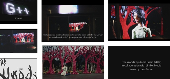 ▲ Annie Briard的《The Woods》通过手机发送文本互动
