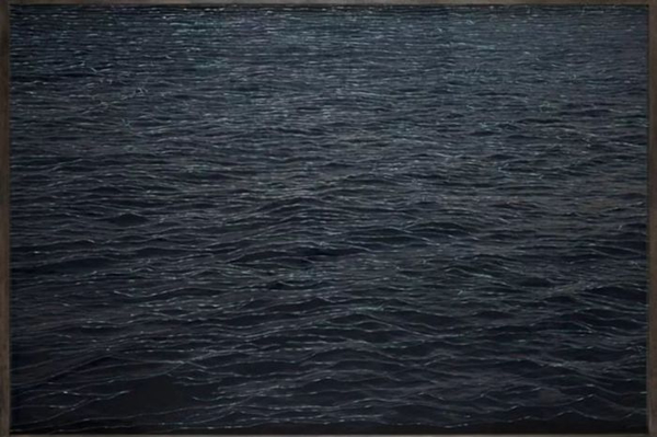 Miguel Rothschild《黑海》，有色印刷、破碎的安全玻璃，100×140cm，2016年