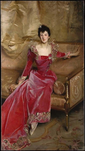《休·哈默斯利夫人》（Mrs. Hugh Hammersley）1892 布面油画 美国大都会艺术博物馆 accession number： 1998.365
