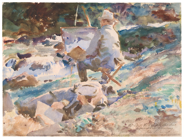 《画架前的艺术家》（An Artist at His Easel）1914 水彩画 芝加哥艺术博物馆 Gift of Charles Deering McCormick, Brooks McCormick, and Roger McCormick