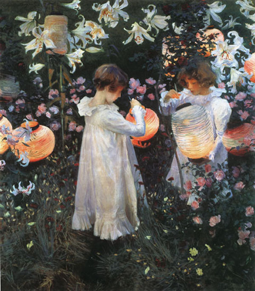 萨金特《康乃馨、百合、玫瑰》1885-1886 图片来自网络