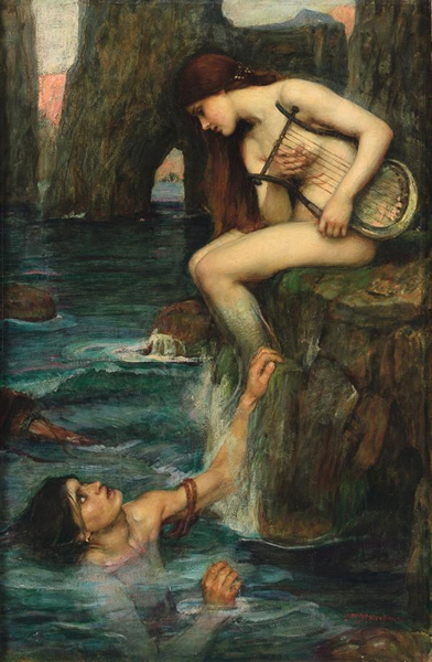 约翰•威廉•沃特豪斯，海妖塞壬（The Siren），1900