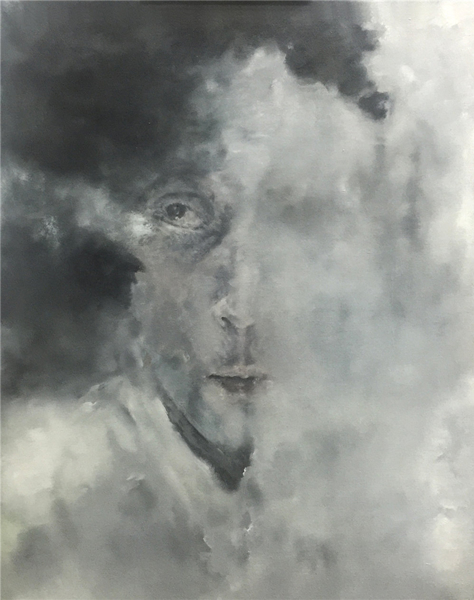 画马的人  2016  100x80cm 布上油彩.丙稀