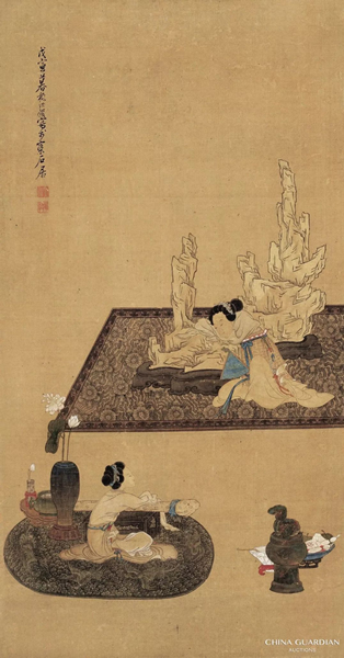 陈洪绶（款） 仕女