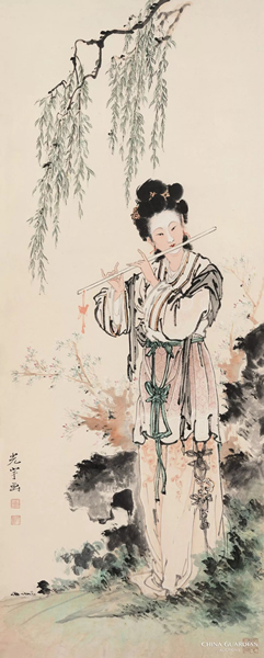 吴光宇 柳荫仕女