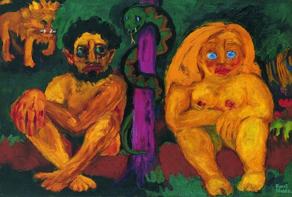 埃米尔·诺尔德,《失乐园》，1921，苏格兰国家美术馆展出 