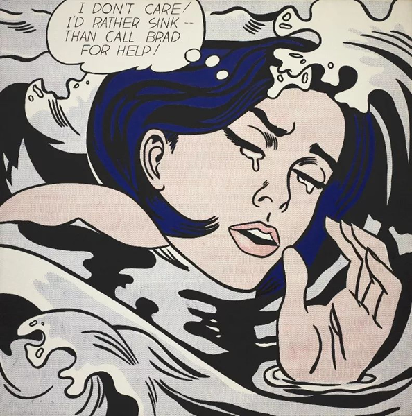 罗伊·利希滕斯坦（美国，1923-97）《溺水的女孩》，1963