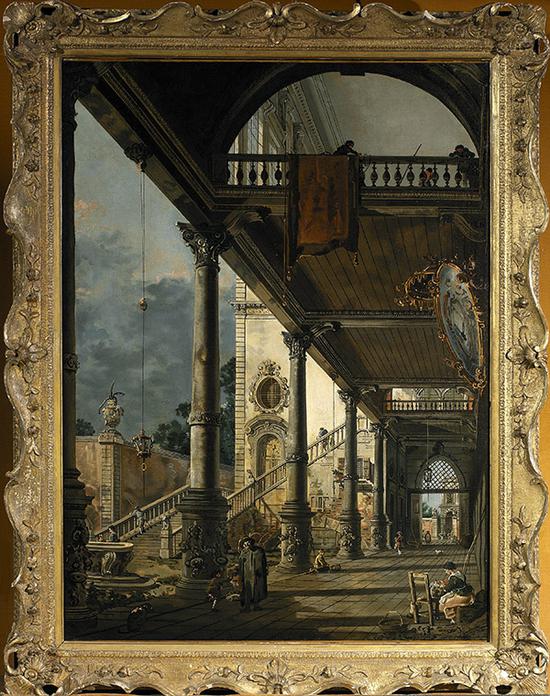 卡纳莱托（意大利） 随想：威尼斯大拱廊 128×93.5cm 布面油画 约1765年