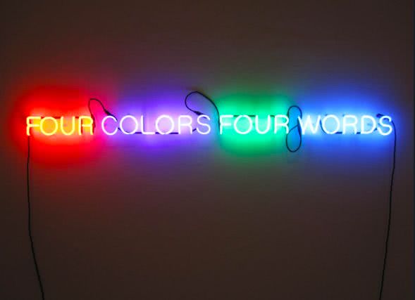 Four Colors Four Words/ Joseph Kosuth / 1966