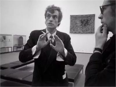 Broodthaers in a documentary on the artist entitled 