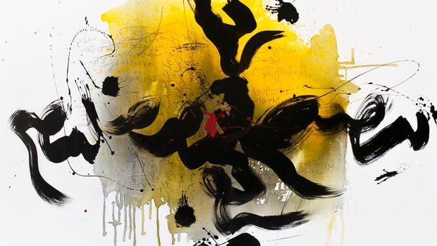 古勒纳兹·法特希  无题  布面混合材质  140×170厘米  2009-2011