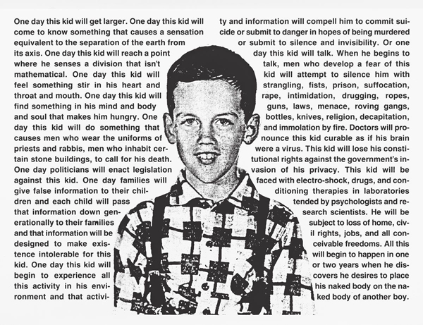 David Wojnarowicz,Untitled (One Day This Kid . . .), 1990–91.