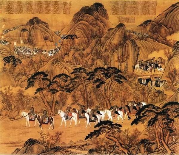 郎世宁 哨鹿图轴