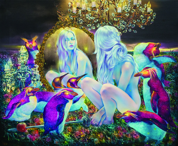 Number 1 Gallery from Thailand, Boonhlue Yangsauy, Mirror Mirror on the wall, Oil on canvas, 120x150cm, 2018