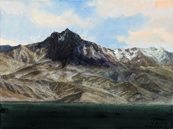 瓦恰的风景写生 陈坚 2010年 水彩 76.5×57cm